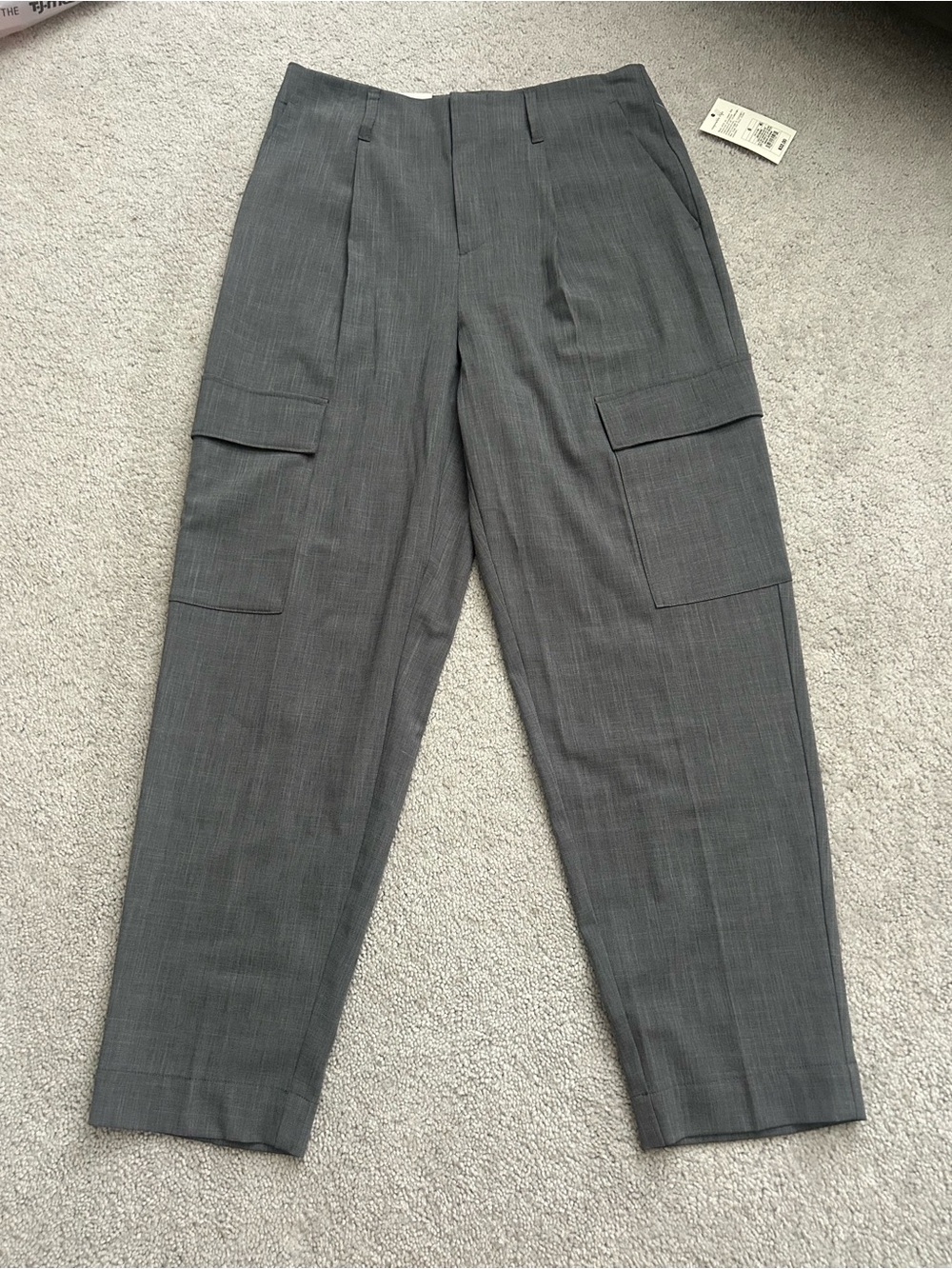 Target Charcoal Gray Cargo Pleated Trousers